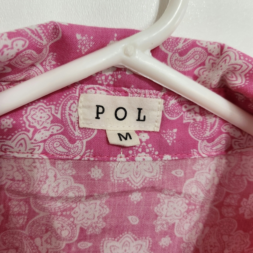 POL | New Paisley & Floral Oversized Button Up Top Medium - Picture 4 of 5